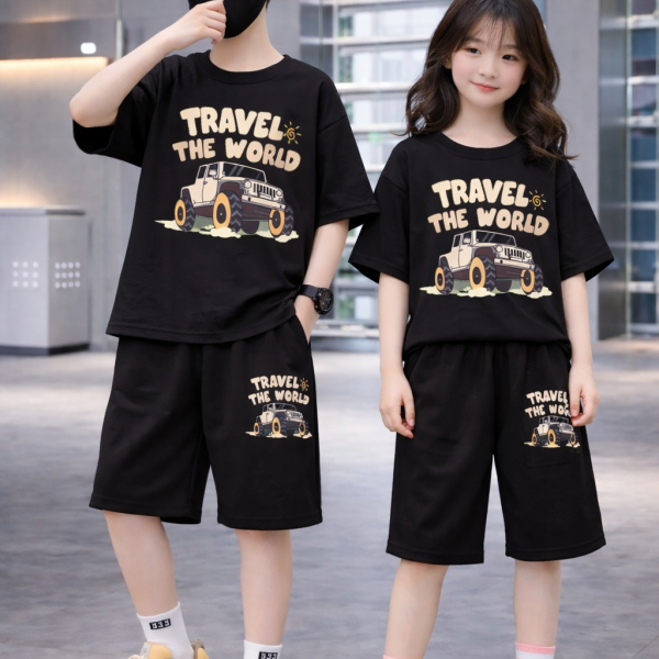 Drop Shoulder Baby T-Shirt and Pant Set