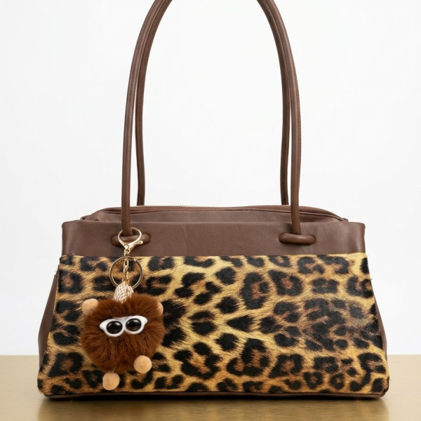 Leopard safari shoulder bag