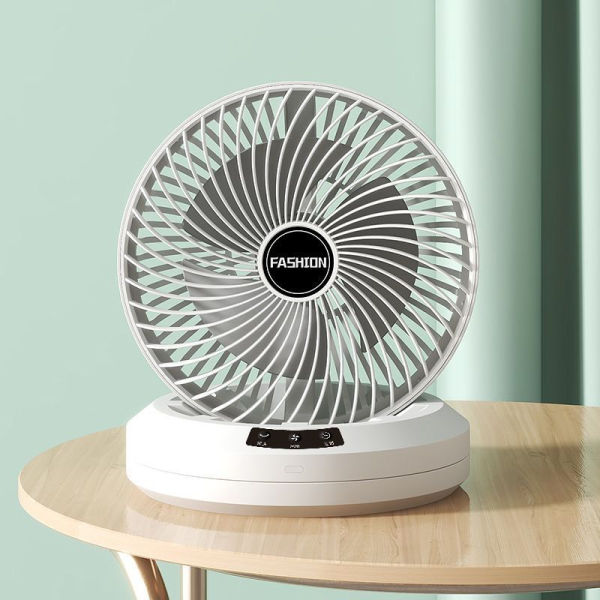 120° Rotating Rechargeable Desk Fan with Remote Control