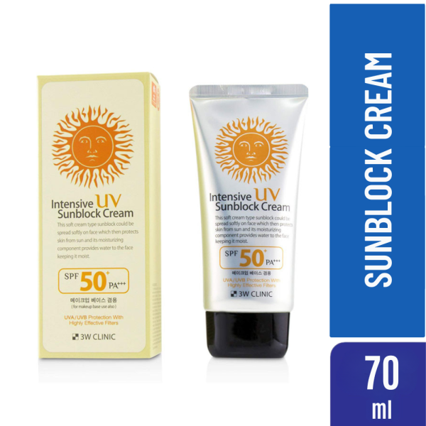 SUNSCREEN 3W CLINIC INTENSIVE UV SUNBLOCK CREAM SPF 50+ PA+++ 70ML