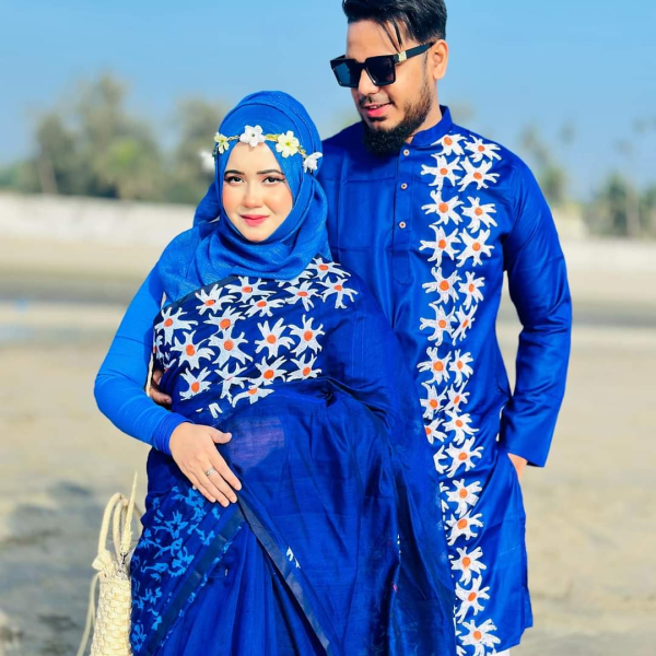 ধুপিয়ান সিল্কের শাড়ি পাঞ্জাবি কাঁপল