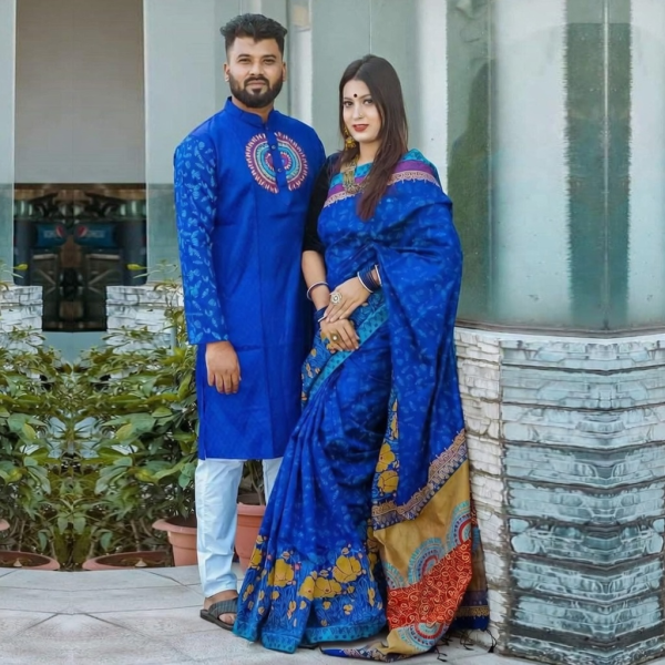ধুপিয়ান সিল্কের শাড়ি পাঞ্জাবি কাঁপল