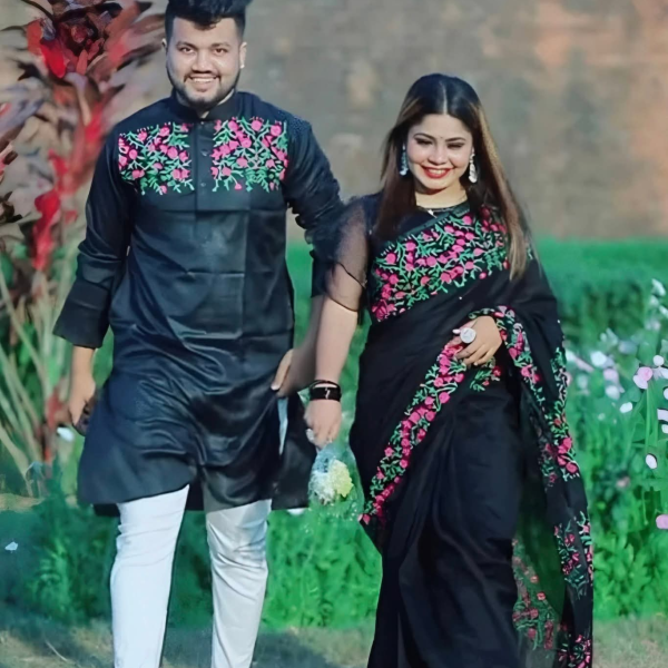 ধুপিয়ান সিল্কের শাড়ি পাঞ্জাবি কাঁপল