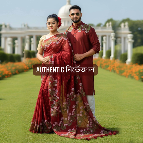 ধুপিয়ান সিল্কের শাড়ি পাঞ্জাবি কাঁপল