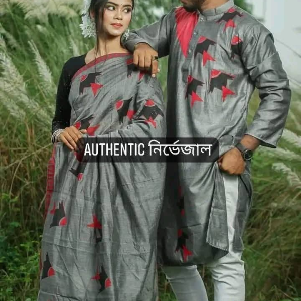 ধুপিয়ান সিল্কের শাড়ি পাঞ্জাবি কাঁপল