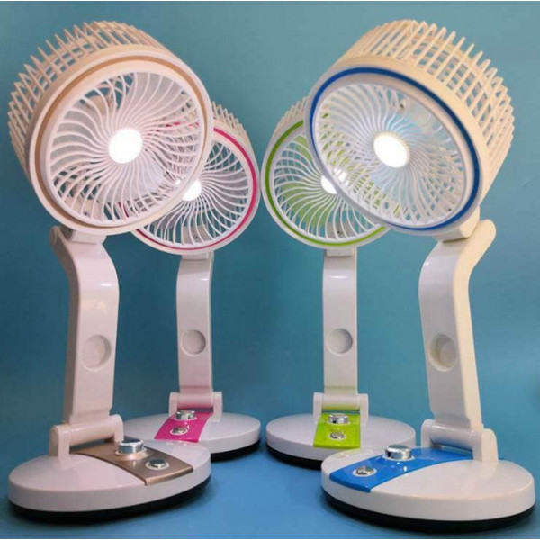 Rechargeable folding Fan With Led Light ( 2 Year warranty )