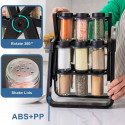 18 Jars Rotating Spice Jars