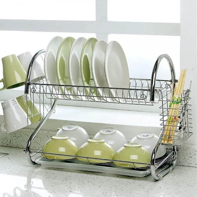 2 Layer Kitchen Dish Rack