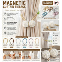 (2 Pcs) Luxury Magnetic Curtain Holder