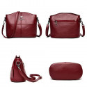 3 Layers Luxury Crossbody Bag ( Maroon )