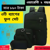 3 Pcs Bag Set (Black...