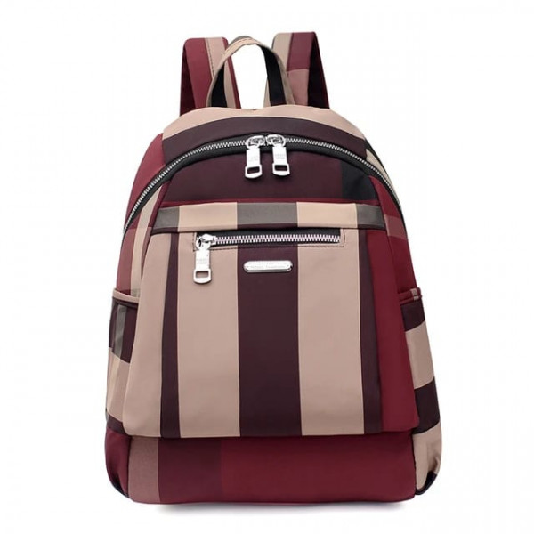 Backpack Waterproof Casual Bag (Wine Red)