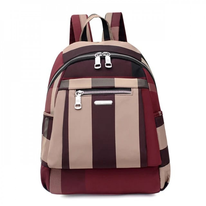 Backpack Waterproof Casual Bag (Wine Red)