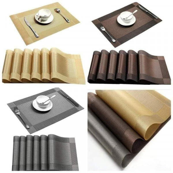 Dining Table mat ( কফি কালার ৬ পিচের সেট )