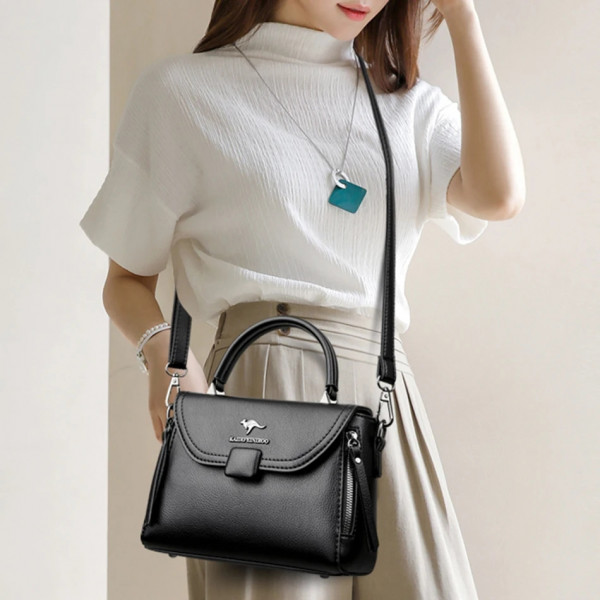 High Quality Handbag Kangaroo (Black)