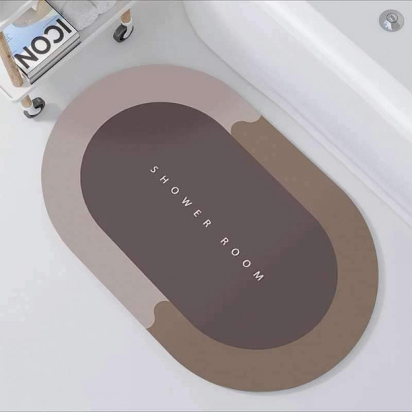 Magic Bathroom Mat Non-Sliper ( Brown )