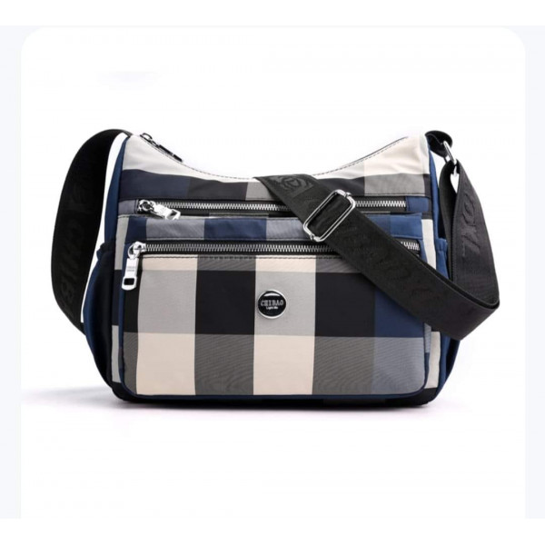 Multi Pocket Crossbody Bag  (Blue)
