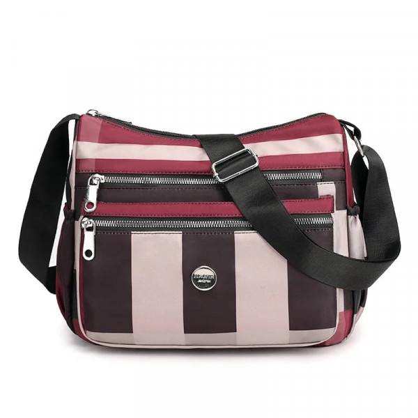 Multi Pocket Crossbody Bag (Maroon)