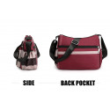 Multi Pocket Crossbody Bag (Maroon)