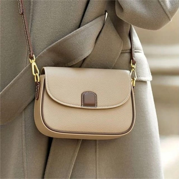 PU Leather Handbags Women Fashion Crossbody Bags(Off-White)