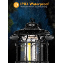 Rechargeable Retro Camping Lamp (Black Color)