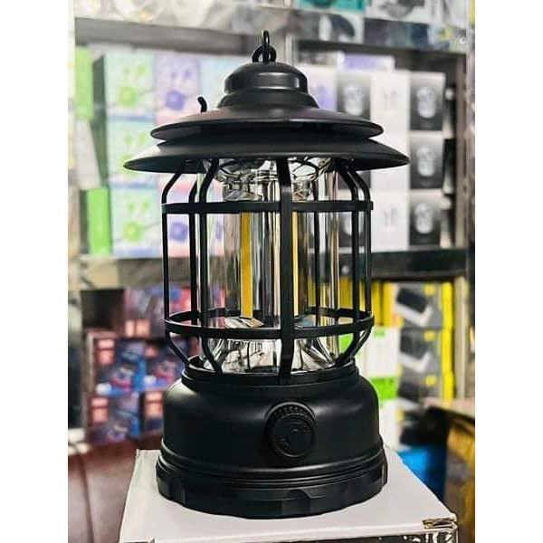 Rechargeable Retro Camping Lamp (Black)