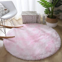 Round Carpet Floor Mats(White Pink)