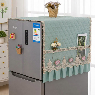Refrigerator Waterproof and Dustproof Fabric Cover (Sky Blue)