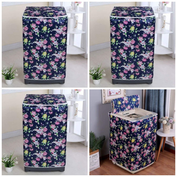 Washing Machine Cover (Blue Rose)