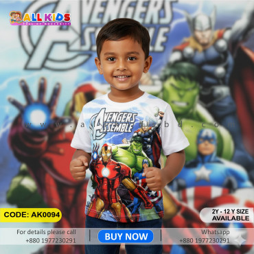 Avengers white t-shi...