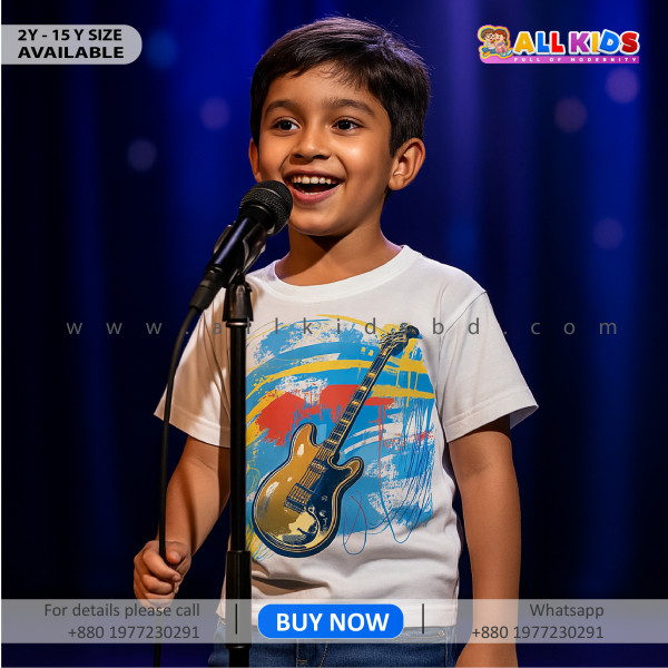 GITTER YELLOW KIDS 3D T-SHIRT HALF SLEEVE-AK0060