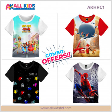 4pcs Half sleeve boy...