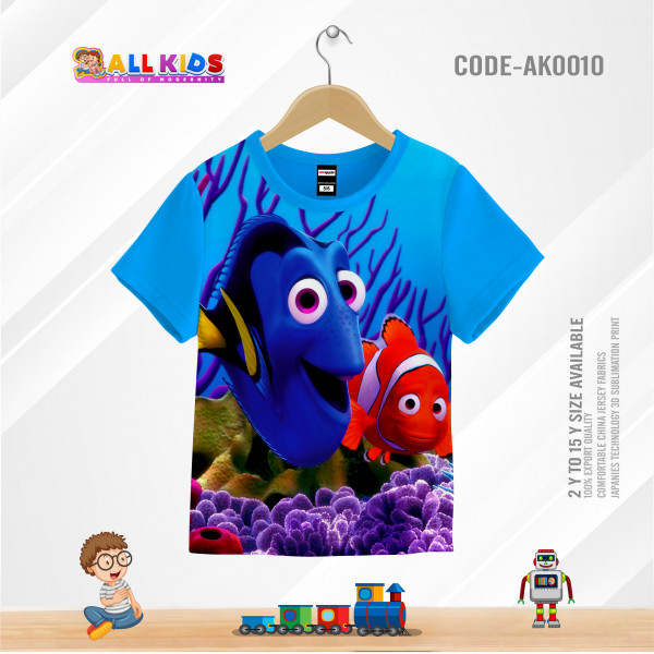 NEMO FISH KIDS 3D T-SHIRT HALF SLEEVE-AK0010