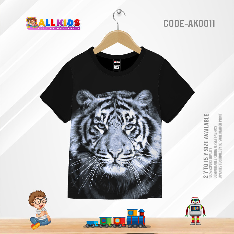 Tiger black t-shirt half sleeve-AKHRC2.1