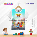 Motu patlu white t-shirt half sleeve-AKHRC1.2