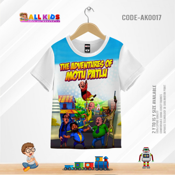 MOTU PATLU KIDS 3D T-SHIRT HALF SLEEVE-AK0017
