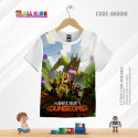 MINECRAFT WHITE KIDS 3d T-SHIRT HALF SLEEVE (SUBLIMATION PRINT)-AK0018