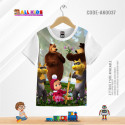MASHA AND THE BEAR KIDS 3d T-SHIRT HALF SLEEVE (SUBLIMATION PRINT)-AK0037