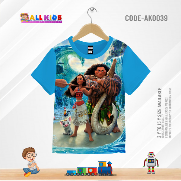 MOANA KIDS 3D T-SHIRT HALF SLEEVE-AK0039