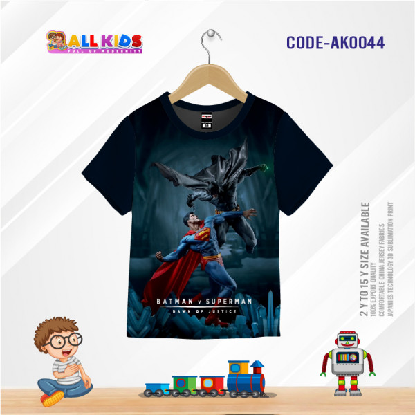 Superman Vs Batman Black t-shirt half sleeve-AKHRC3.2