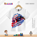 CAPTAIN AMERICA WHITE KIDS 3D T-SHIRT HALF SLEEVE-AK0053