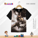 BATMAN BLACK KIDS 3D T-SHIRT HALF SLEEVE (SUBLIMATION PRINT)-AK0058