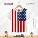 USA FLAG KIDS 3D T-SHIRT HALF SLEEVE-AK0059