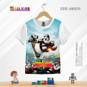 KUNG FU PANDA WHITE KIDS 3d T-SHIRT HALF SLEEVE (SUBLIMATION PRINT)-AK0075