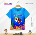 BABY SHARK BLUE KIDS 3D T-SHIRT HALF SLEEVE (SUBLIMATION PRINT)-AK0083