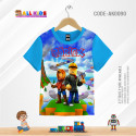 ROBLOX  KIDS 3D T-SHIRT HALF SLEEVE (SUBLIMATION PRINT)-AK0090