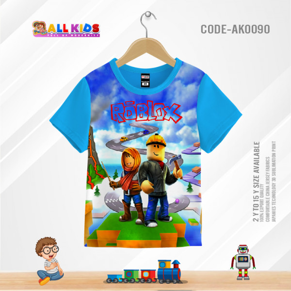 ROBLOX  KIDS 3D T-SHIRT HALF SLEEVE (SUBLIMATION PRINT)-AK0090