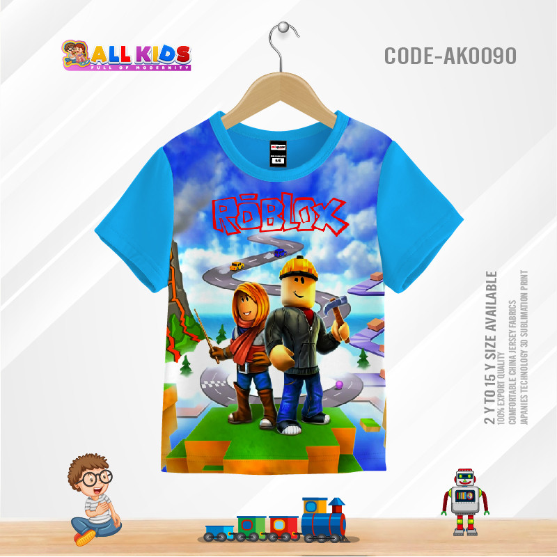 ROBLOX  KIDS 3D T-SHIRT HALF SLEEVE (SUBLIMATION PRINT)-AK0090