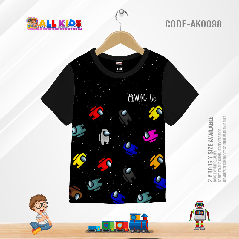 Among us black t-shirt half sleeve-AKHRC1.4