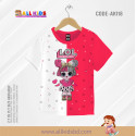 Lol girl white-pink t-shirt half sleeve-AKHRC5.1